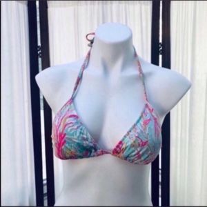 Lilly Pulitzer Lovers Coral Triangle Bikini Top